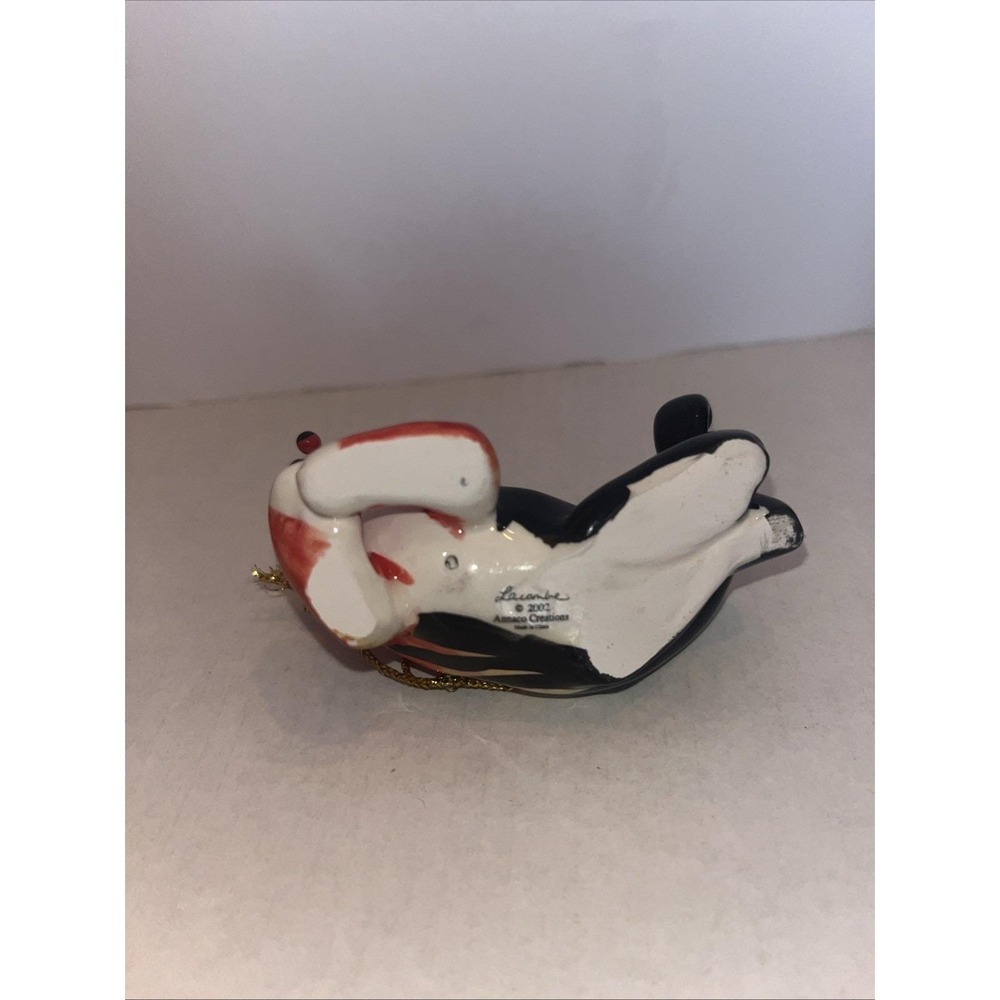 Amy Lacombe Ornament Hot Rod Flames 2002 Red Yellow Black Anna Creations - Picture 5 of 5